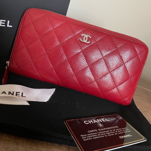 Authentic Chanel Deep Red Wine Caviar GST Shopping Tote Bag SHW